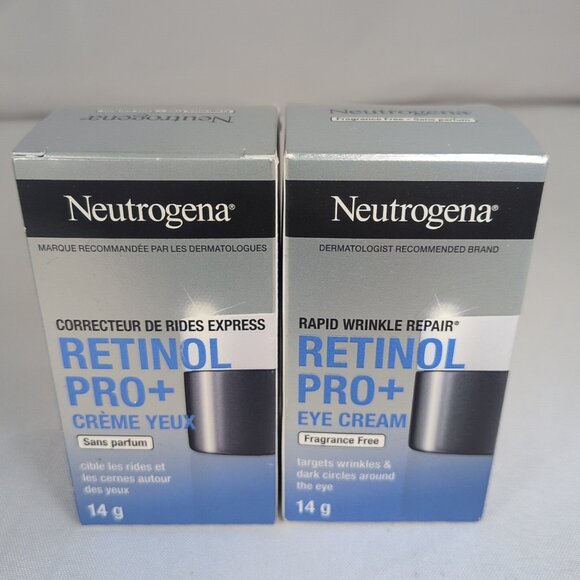 2 Pack Neutrogena Rapid Wrinkle Repair Retinol Pro+ Eye Cream 14g Dark Circles - Picture 3 of 8